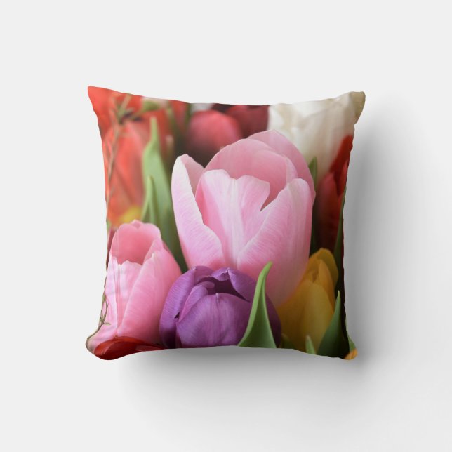 Coussin d'impression couleur Tulip Flower (Recto)