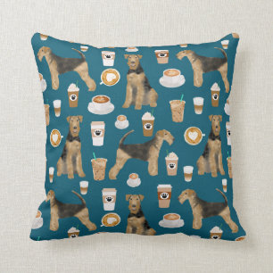 coussin d'impression de café Airedale Terrier