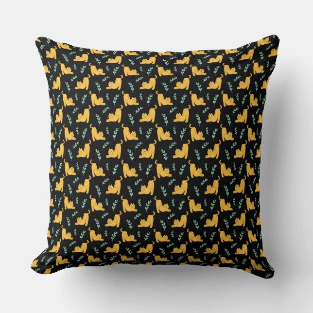 Coussin d'impression de chats en jeu (Recto)