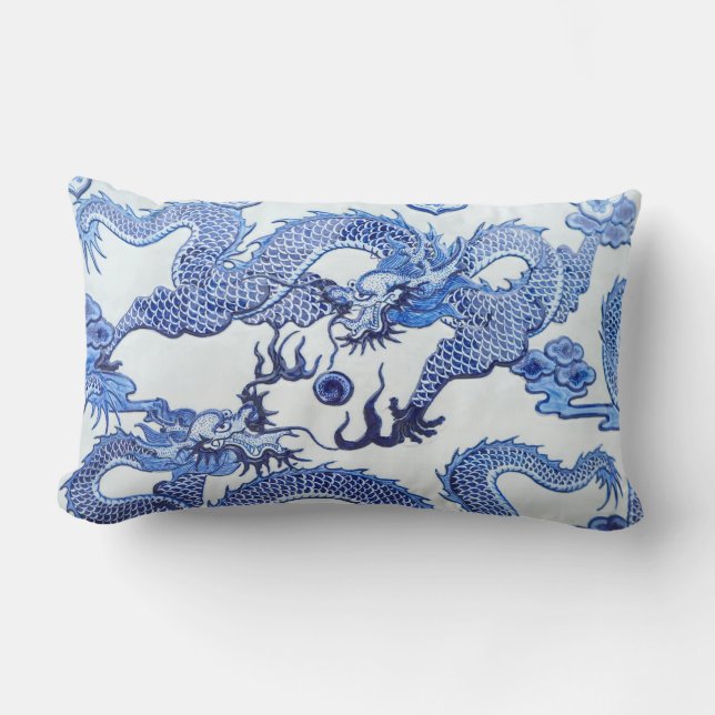 Coussin d'impression de dragon chinois (Recto)