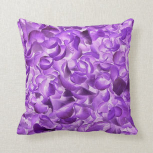 Coussin d'impression de rose de pourpre