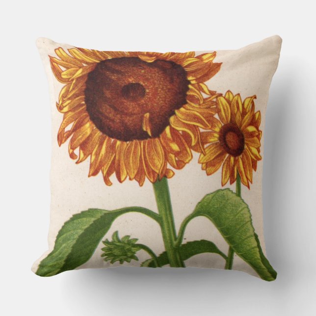 coussin d'impression de tournesol (Recto)