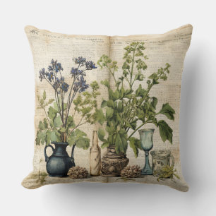 Coussin d'impression florale vintage