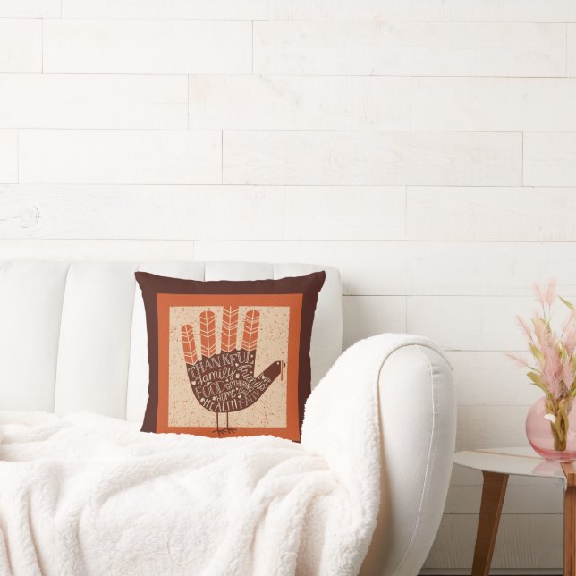 Coussin Dinde ludique de Thanksgiving SlipperyJoe's illust (Canapé)