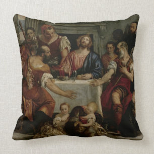 Coussin Dîner chez Emmaus (huile sur la toile)