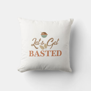 Coussin Dîner de Thanksgiving Faisons-nous Baster la dinde