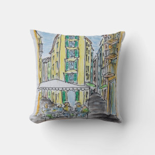 Coussin Dîner en plein air dans le Vieux Nice  Nice, Fran