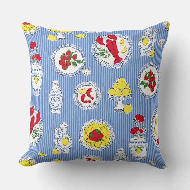 Coussin Dîner sur la côte amalfitaine (Recto)