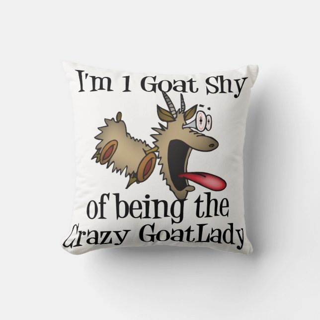 Coussin Dingue Goat Lady GetYerGoat (Recto)