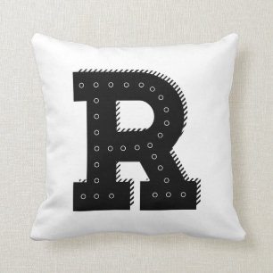 Coussin d'initiale de la lettre R
