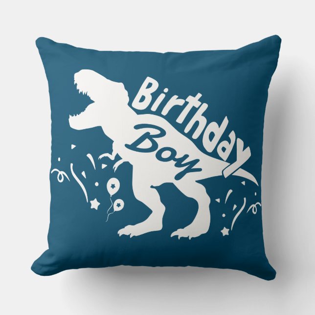 Coussin Dinosaur T Rex ANNIVERSAIRE GARY (Recto)