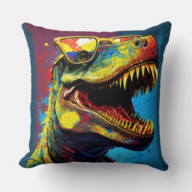 Coussin Dinosaur T Rex Cool (Recto)