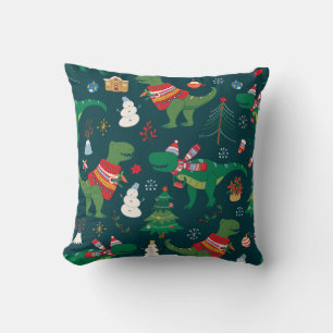 Coussin Dinosaur T-Rex : Nouvel An de Noël.