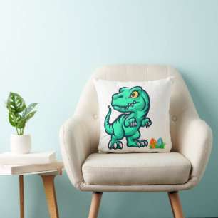 Coussin dinosaure aux oeufs