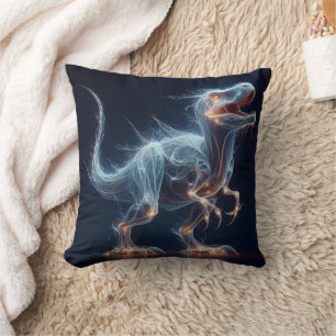 Coussin Dinosaure brillant dans un environnement mystique 