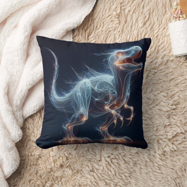 Coussin Dinosaure brillant dans un environnement mystique  (Couverture)