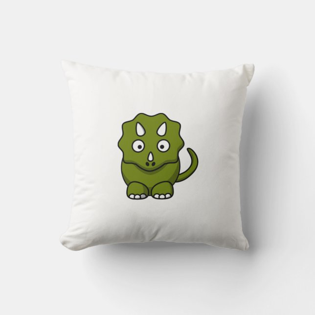 Coussin Dinosaure de bande dessinée (Recto)