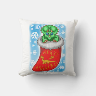Coussin Dinosaure de Noël