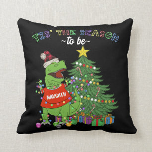 Coussin Dinosaure de Noël