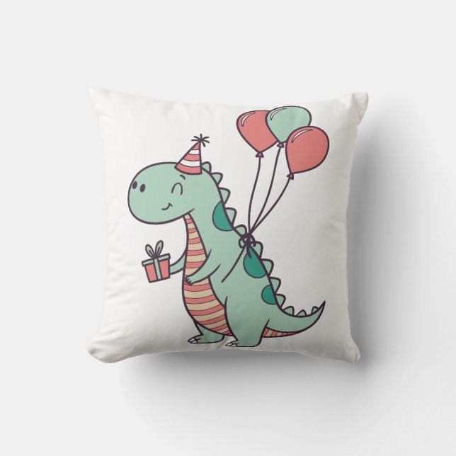 Coussin Dinosaure Dinosaure Caricature (Recto)