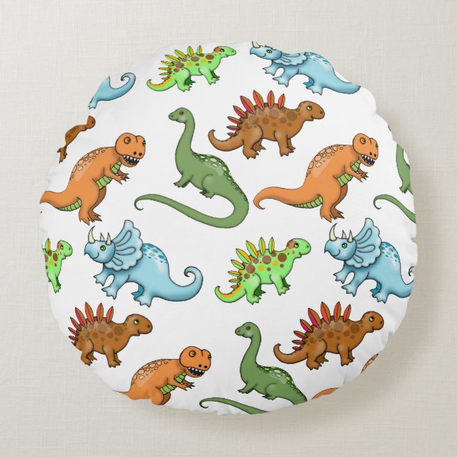 Coussin Dinosaure Enfants Mignons (Devant)