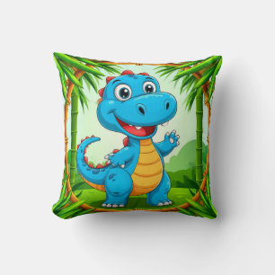 Coussin Dinosaure joyeux en bambou