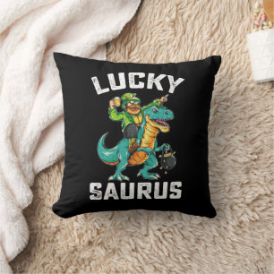 Coussin Dinosaure Lucky Saurus T Rex Saint-Patrick