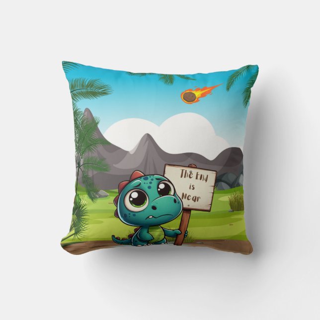 Coussin dinosaure mignon et drôle (Recto)