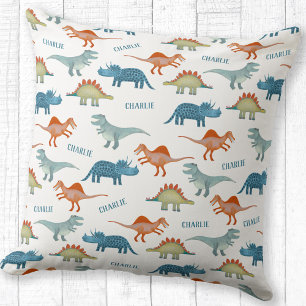 Coussin Dinosaure Nom personnalisé