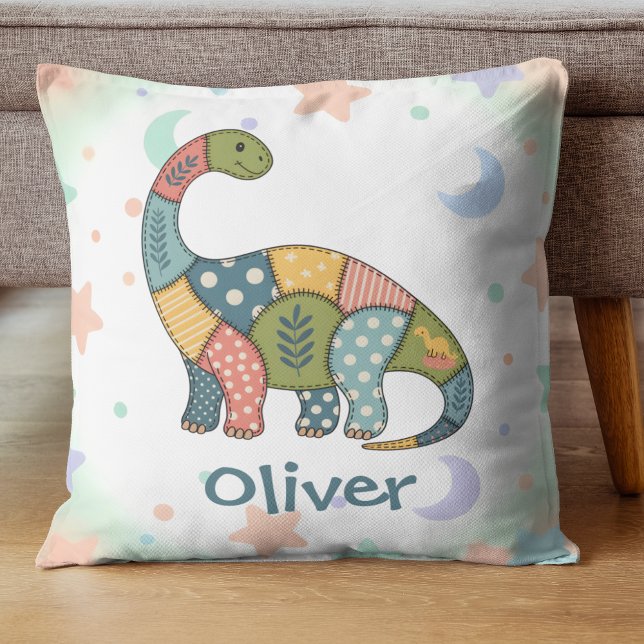 Coussin Dinosaure Patchwork Coloré Mignon (Créateur téléchargé)