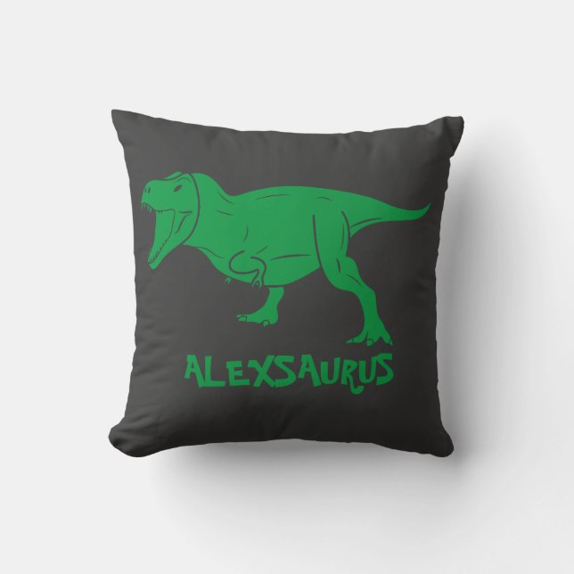 Coussin Dinosaure personnalisé, Cadeau pour enfant (Recto)