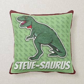 coussin dinosaure personnalisé - t-rex vert