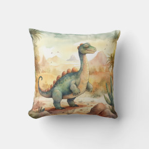 Coussin Dinosaures d'aquarelle pour la chambre des enfants
