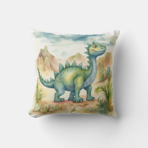 Coussin Dinosaures d'aquarelle pour la chambre des enfants