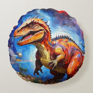 Coussin dinosaures en mosaïque mignons