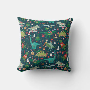 Coussin Dinosaures festifs Motif de Noël