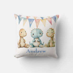 Coussin Dinosaures mignons et amis Baby shower garçon cade