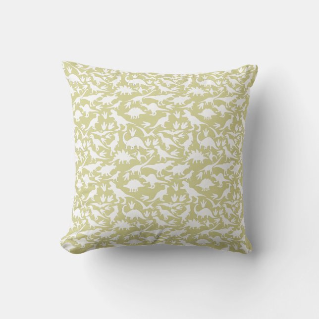 Coussin Dinosaures motif 01 w. BG jaune (Recto)