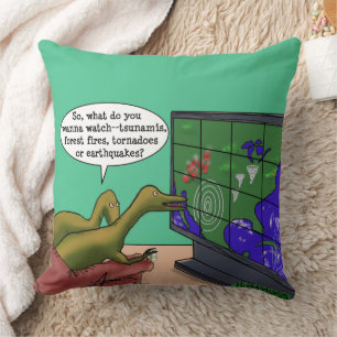 Coussin Dinosaures Parodie de Dinosaures sur le changement
