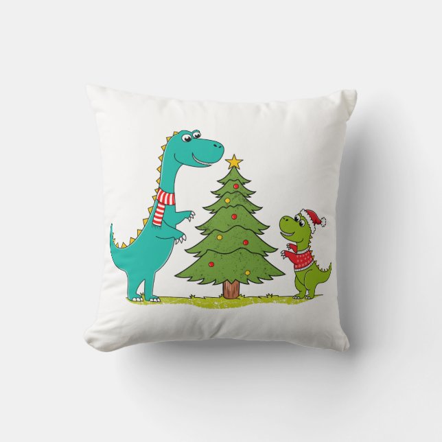Coussin Dinosaurs Christmas (Recto)