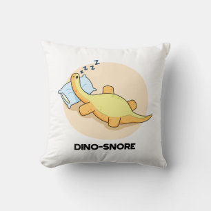 Coussin Dinosnore Dormir Dinosaure Pun