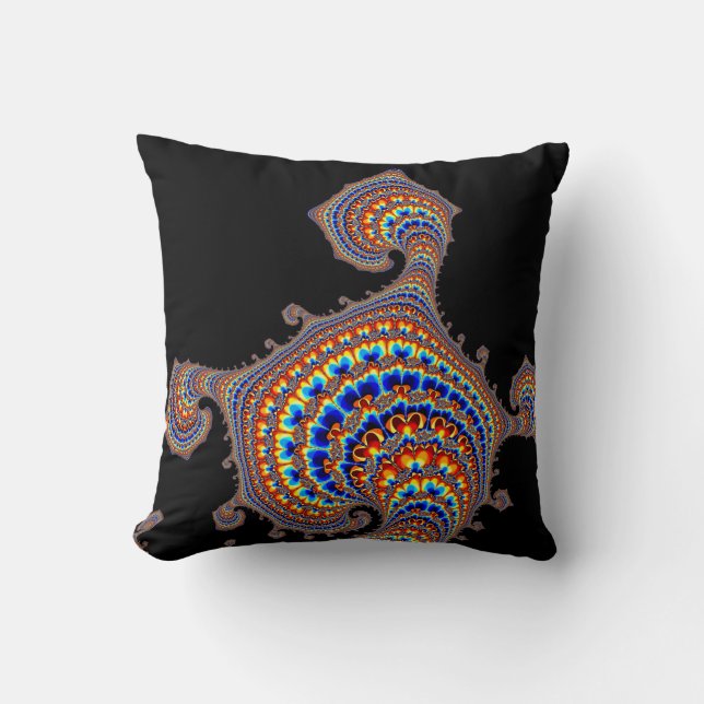 Coussin Dinozaur - Art fractal (Recto)