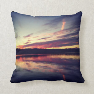 Coussin d'Instagram : Coucher du soleil sur un lac