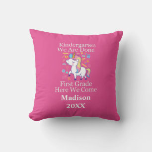 Coussin Diplôme de maternelle Cadeau de licorne de premièr