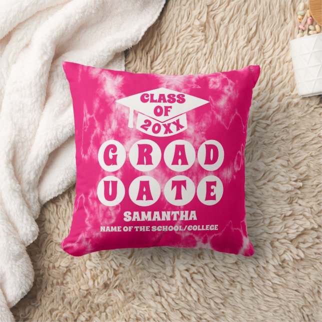 Coussin Diplôme de teinture de nouilles roses (Couverture)