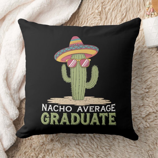 Coussin Diplômé Nacho Moyen Cactus Graduation Mexicain (Couverture)
