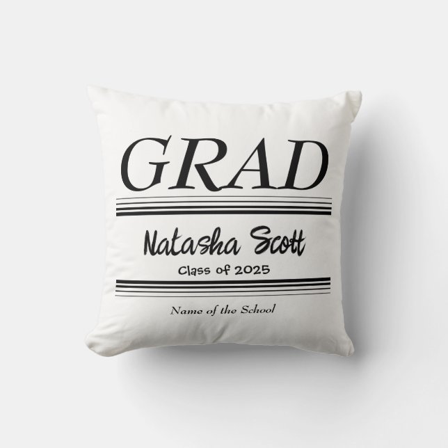 Coussin Diplôme personnalisé de l'école supérieure moderne (Recto)