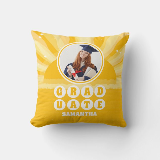 Coussin Diplôme photo Retro Sunshine (Recto)