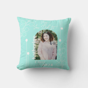 Coussin Diplôme Simple Feuillage Photo Aqua