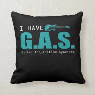 Coussin Dire drôle de guitariste de musique de cadeau de